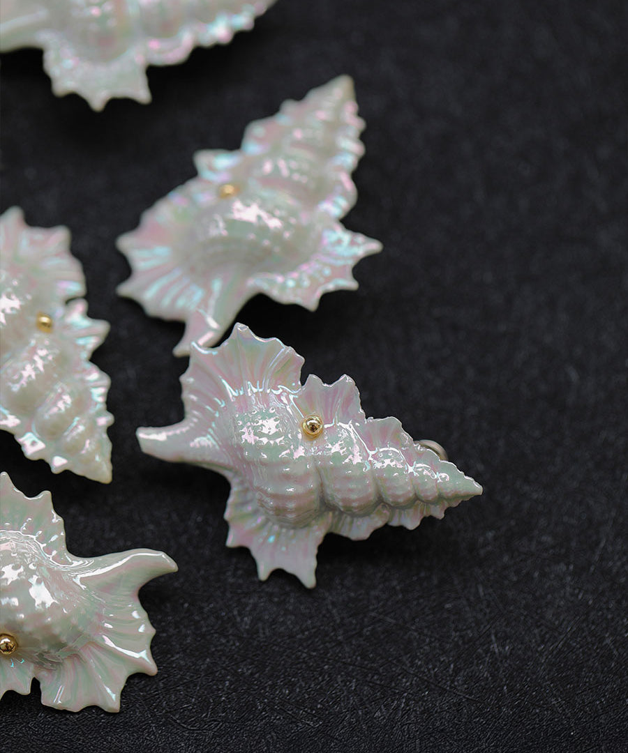 YIHE Ceramic Brooches "Conch"