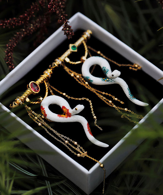 YIHE Ceramic Brooches "Spiritual Snake"