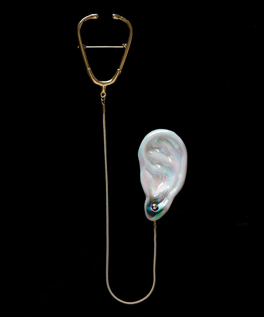 YIHE Ceramic Brooches "Stethoscope"