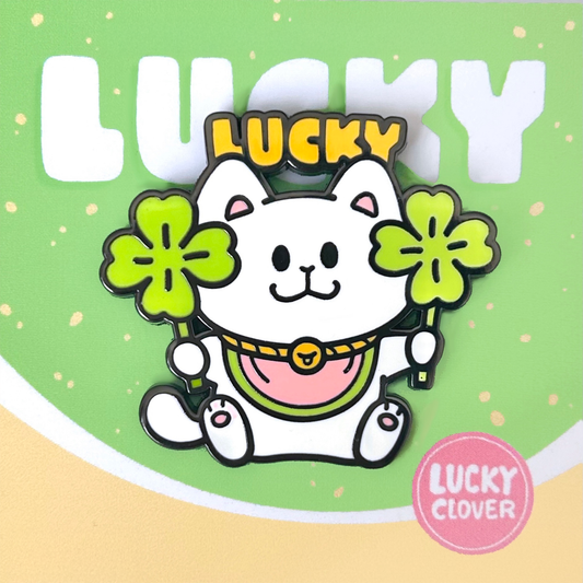 Stop! Mini Planet Enamel Pins Lucky Cat Series