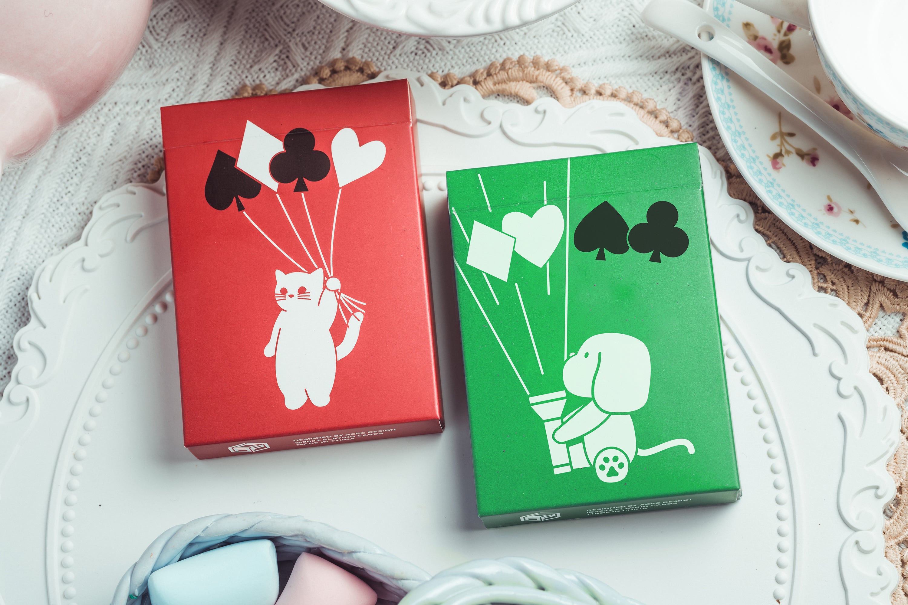 The Cat's & Dog's Diary Playing Cards – Vermilion Collection