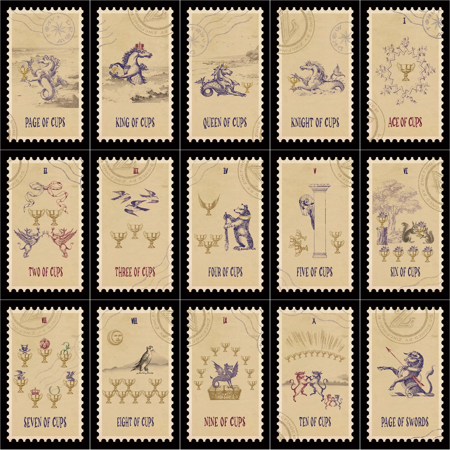 Vintage Stamp Tarot