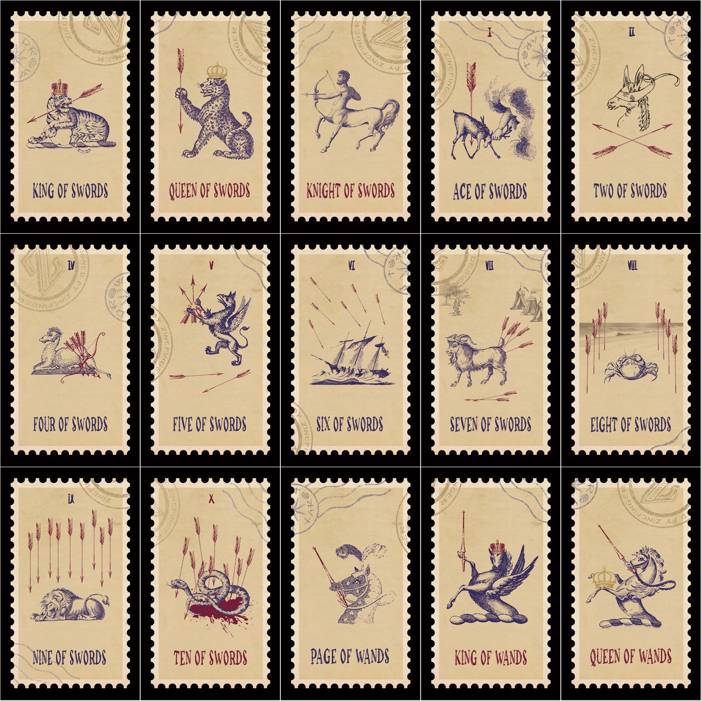 Vintage Stamp Tarot