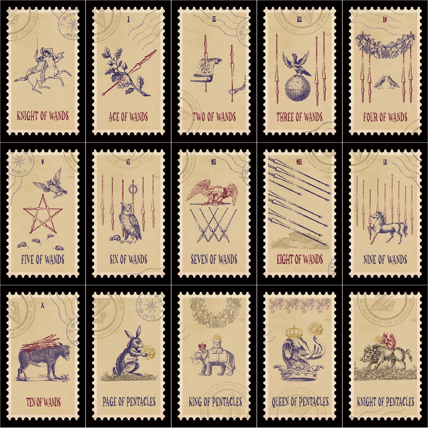 Vintage Stamp Tarot