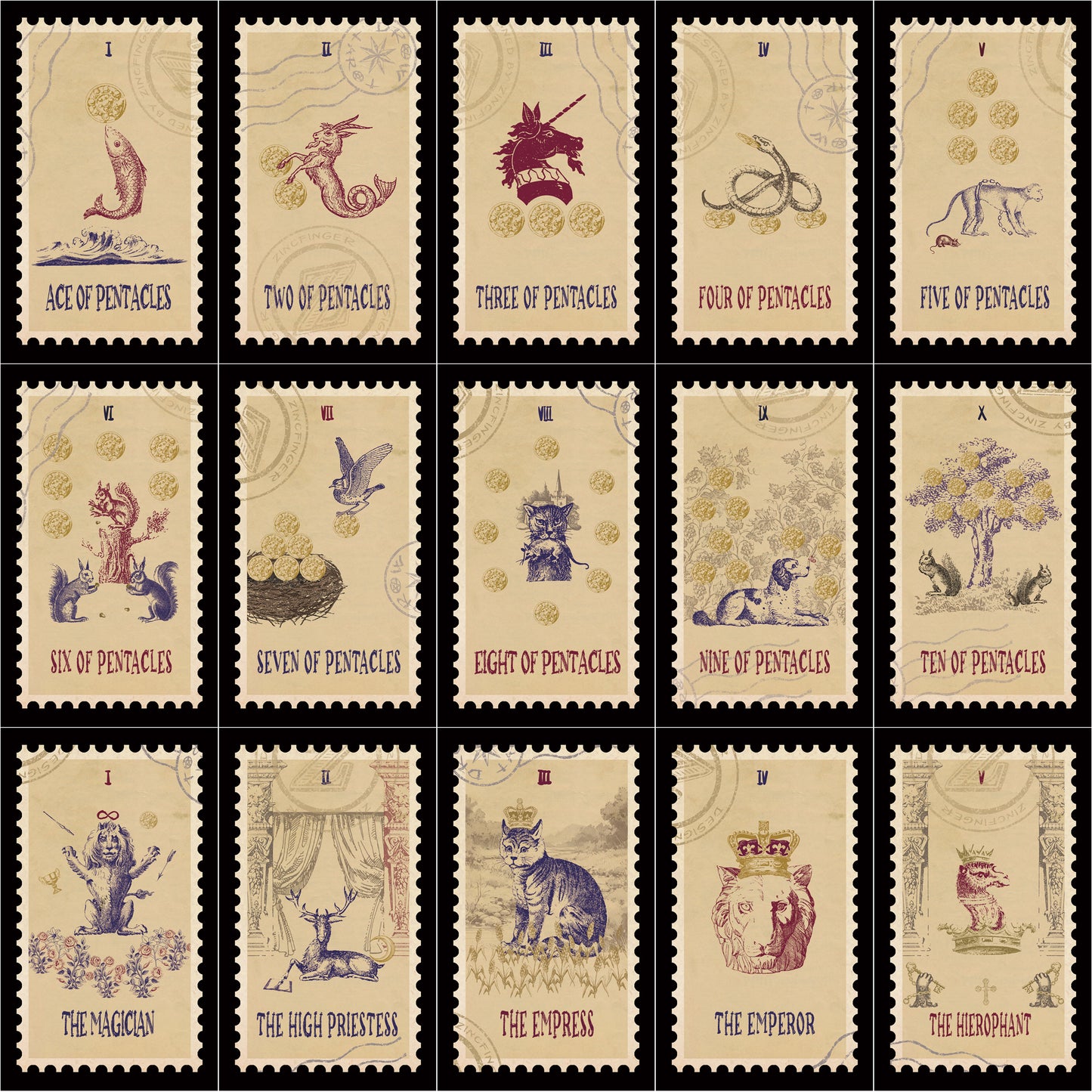 Vintage Stamp Tarot