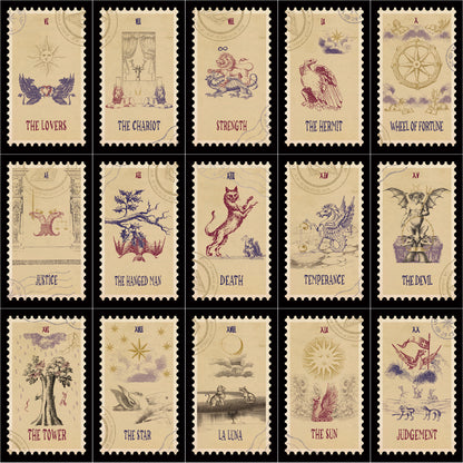 Vintage Stamp Tarot – Vermilion Collection