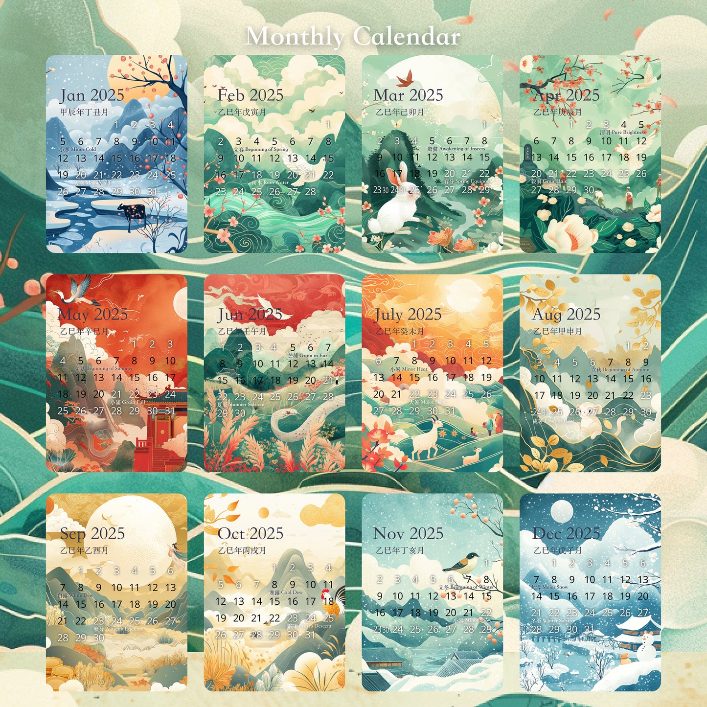 Solar Terms Playing Cards