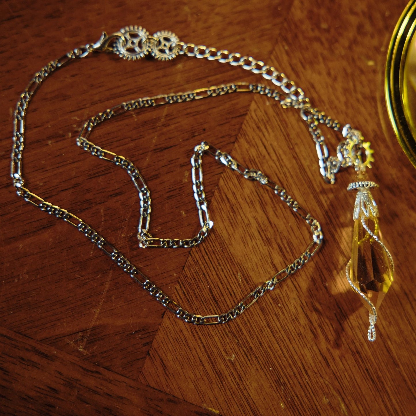 Lord of the Mysteries Klein Series Yellow Crystal Pendulum Necklace