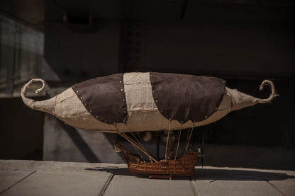 Handcrafted Steampunk Zeppelin airship model | airship ornaments