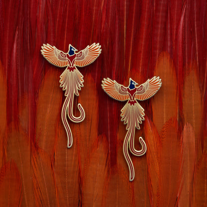 daparo Enamel Pins "Indian Paradise Flycatcher"