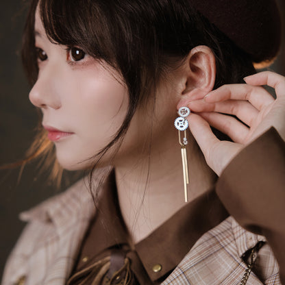 The Timekeeper Handcrafted Steampunk Dangle Earrings