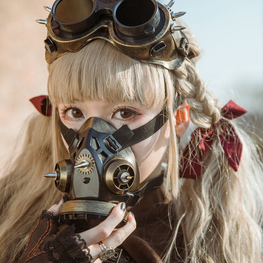 Handcrafted Steampunk Mask & Goggles "Master One"