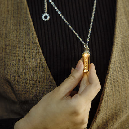 Stellar Wick Handcrafted Steampunk Light-Up Necklace