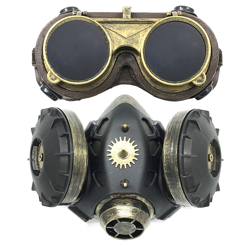 Handcrafted Steampunk Mask & Goggles "Good Neighbor"