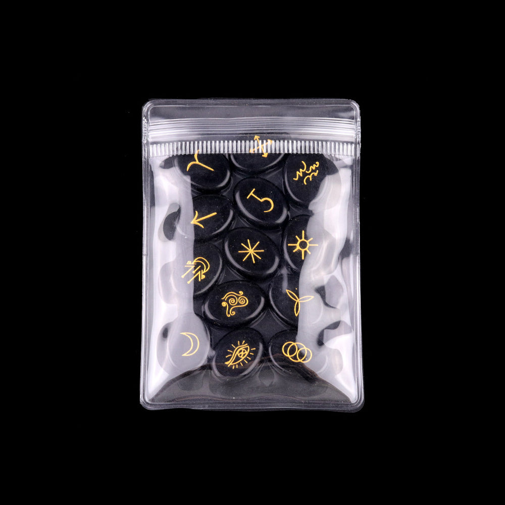 Witch's Cast Hybrid Crystal Rune Stones (13-Piece, Oval)