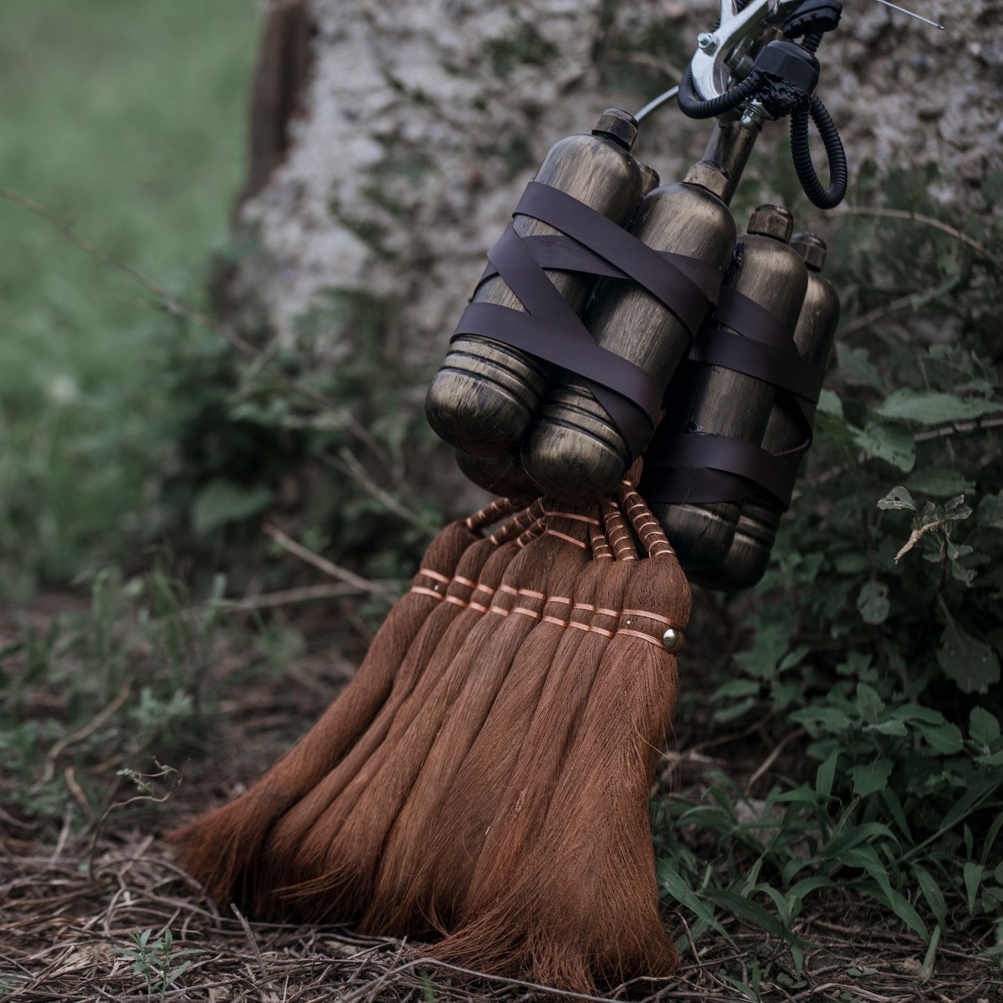 Handcrafted Steampunk Witch's Broom | Magician and Wizard Prop Broom