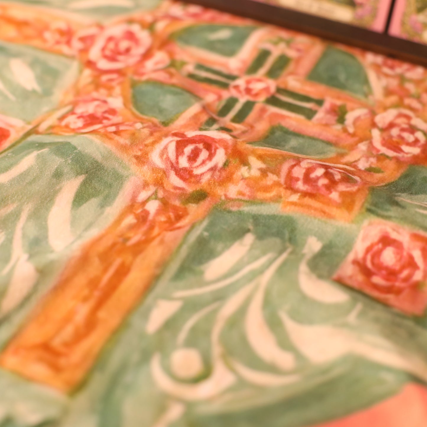 Renaissance Fantasy Tarot Cloth "Rose Cross"