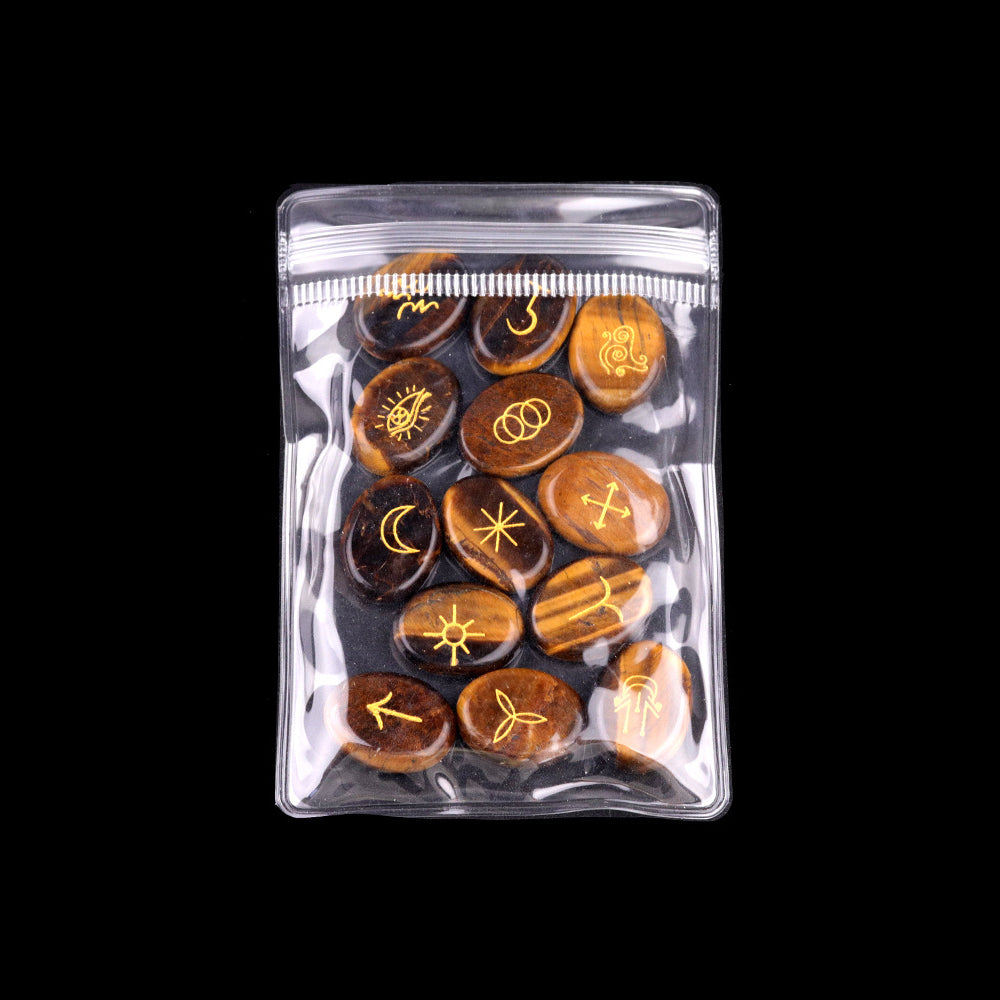Witch's Cast Hybrid Crystal Rune Stones (13-Piece, Oval)