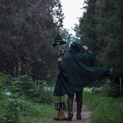 Handcrafted Steampunk Witch's Broom | Magician and Wizard Prop Broom