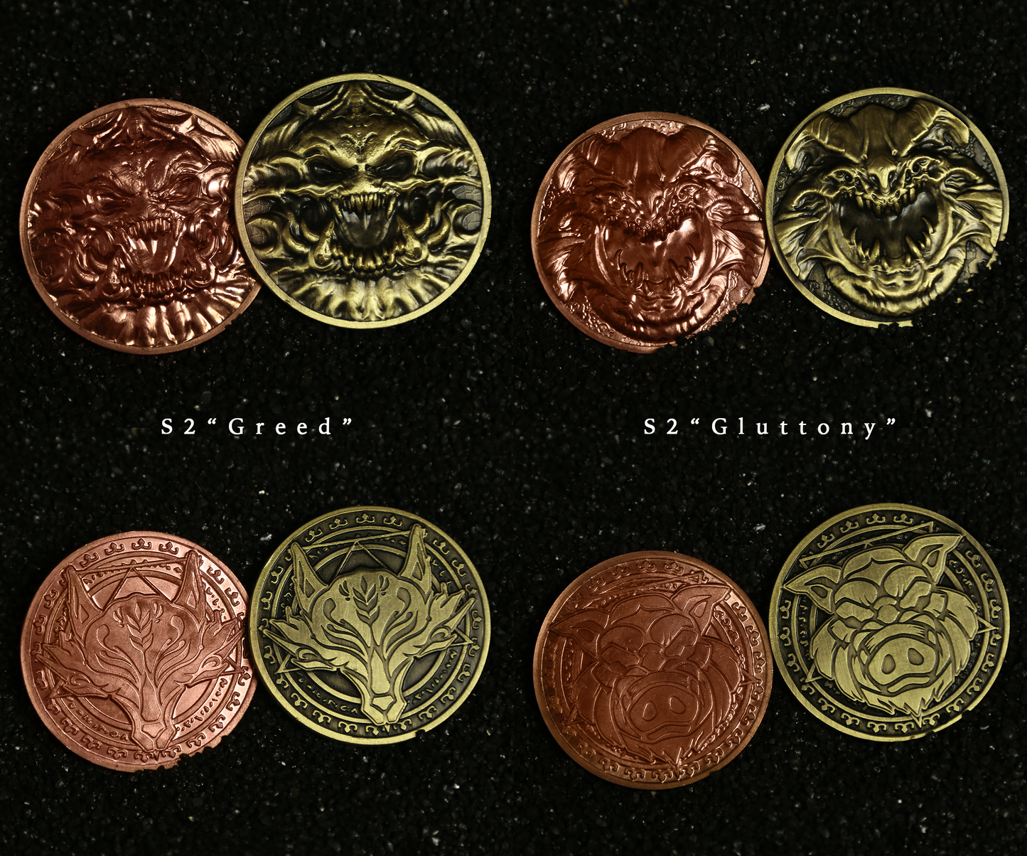 Seven Deadly Sins Collectible Metal Coins