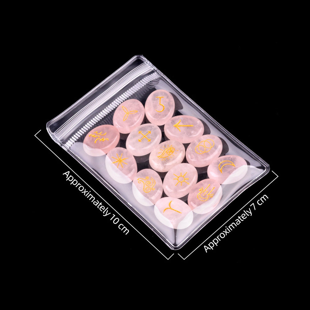 Witch's Cast Hybrid Crystal Rune Stones (13-Piece, Oval)