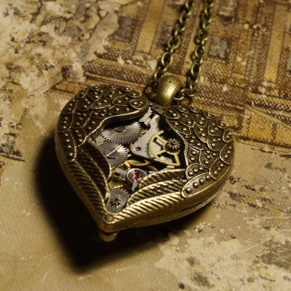 Heart of Steampunk Handcrafted Pendant Necklace