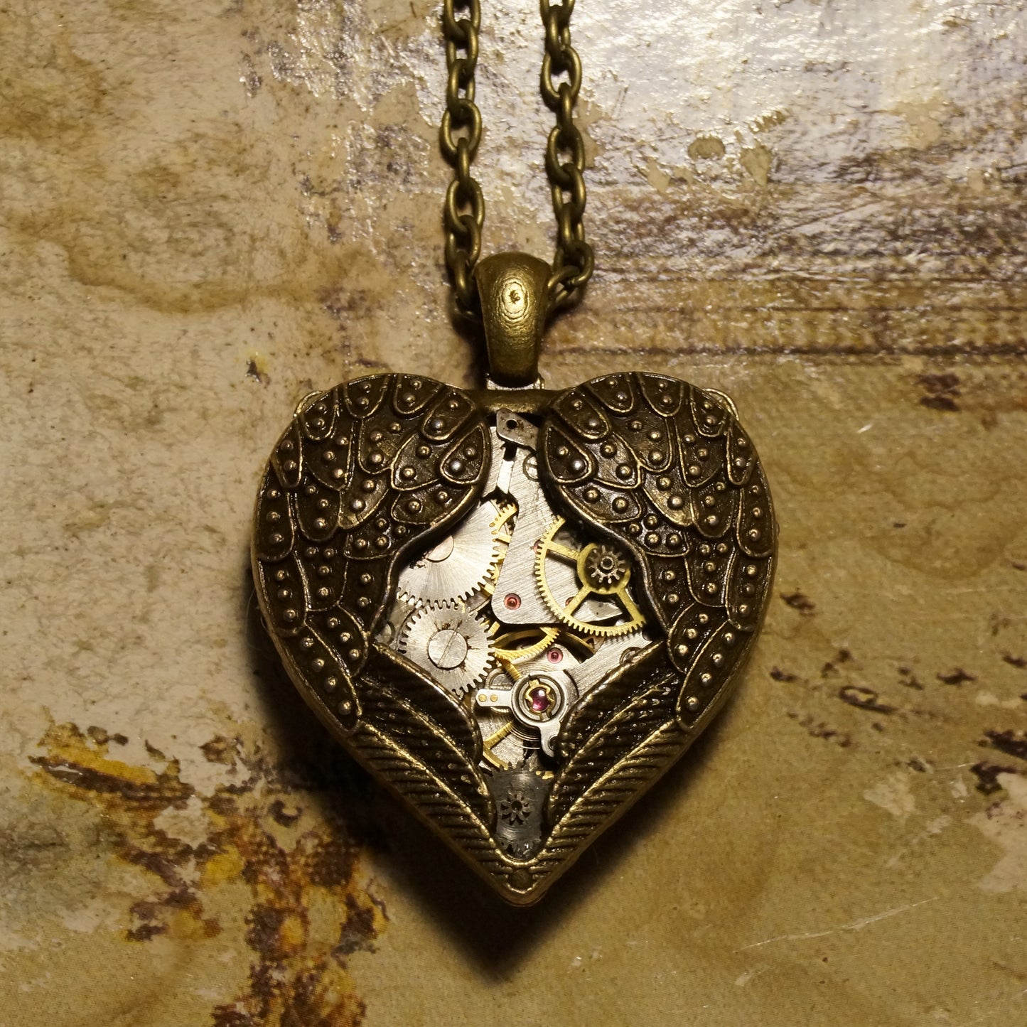 Heart of Steampunk Handcrafted Pendant Necklace