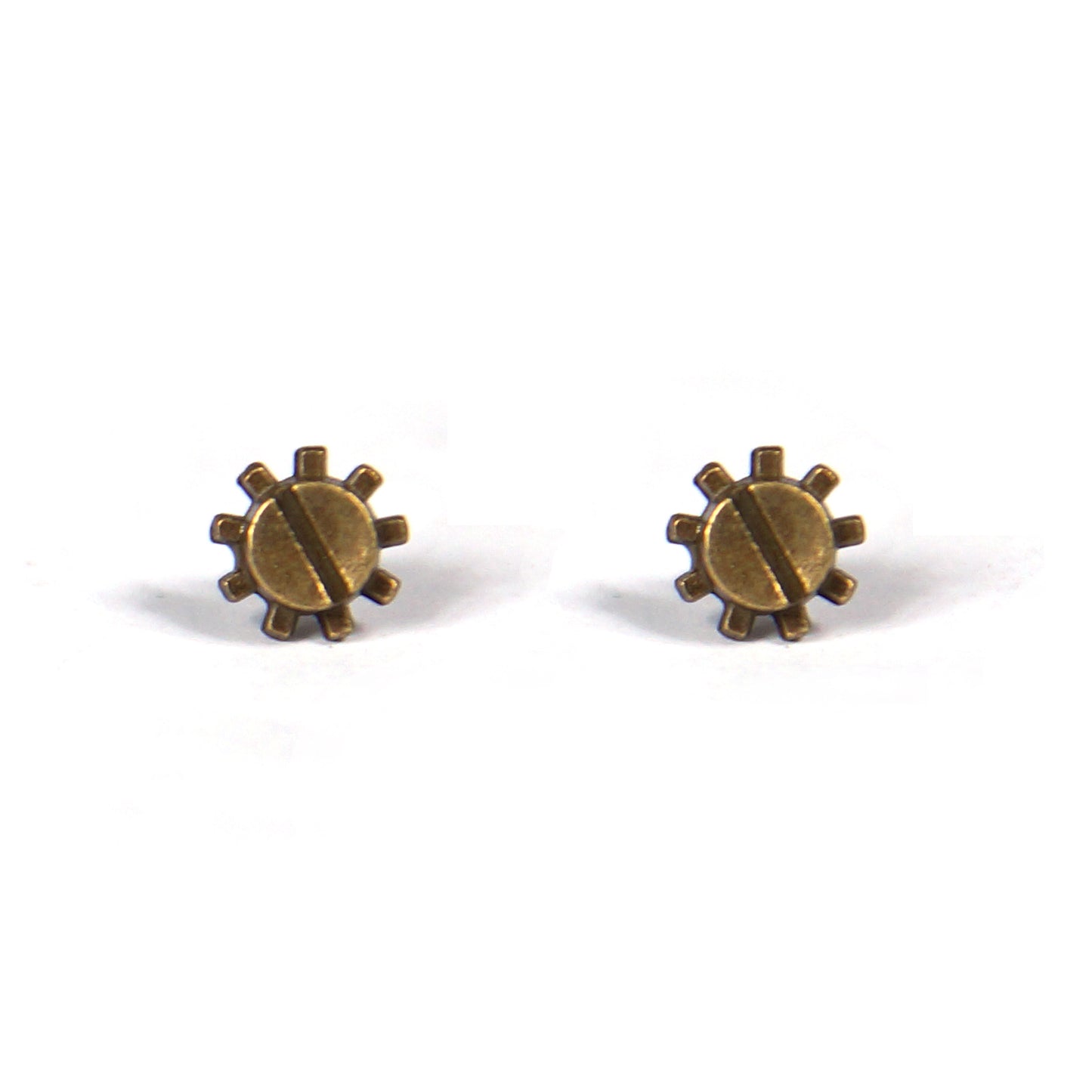 Gears & Screws Handcrafted Steampunk Stud Earrings