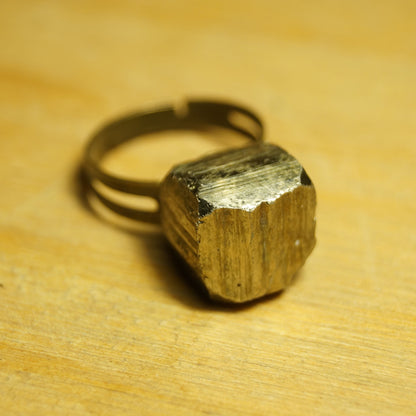 Sylanna's Ore Handcrafted Steampunk Pyrite Ring