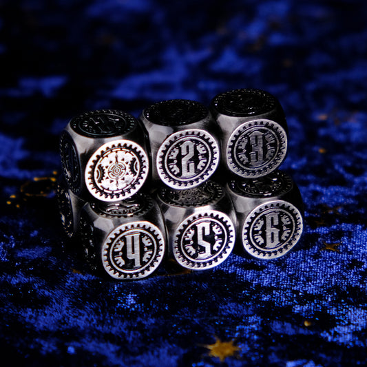 Dreamgear Steampunk D6 Metal Dice