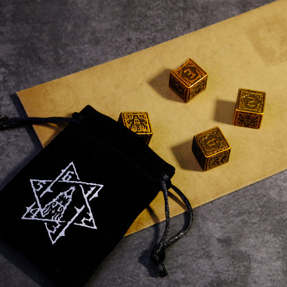 Yellow Harbinger Hastur D6 Metal Dice