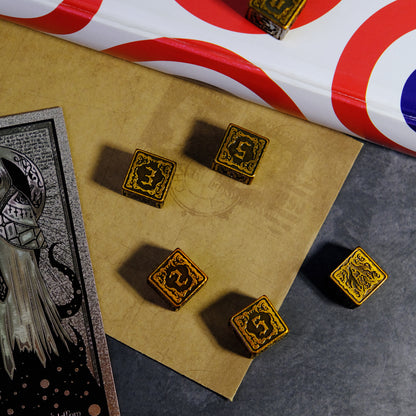 Yellow Harbinger Hastur D6 Metal Dice