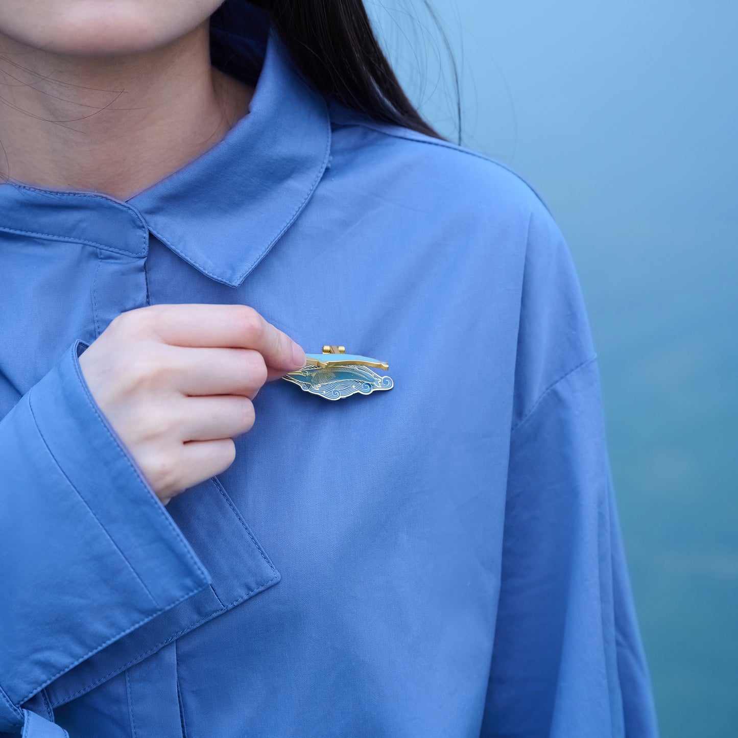 daparo Enamel Pins "Blue Whale"