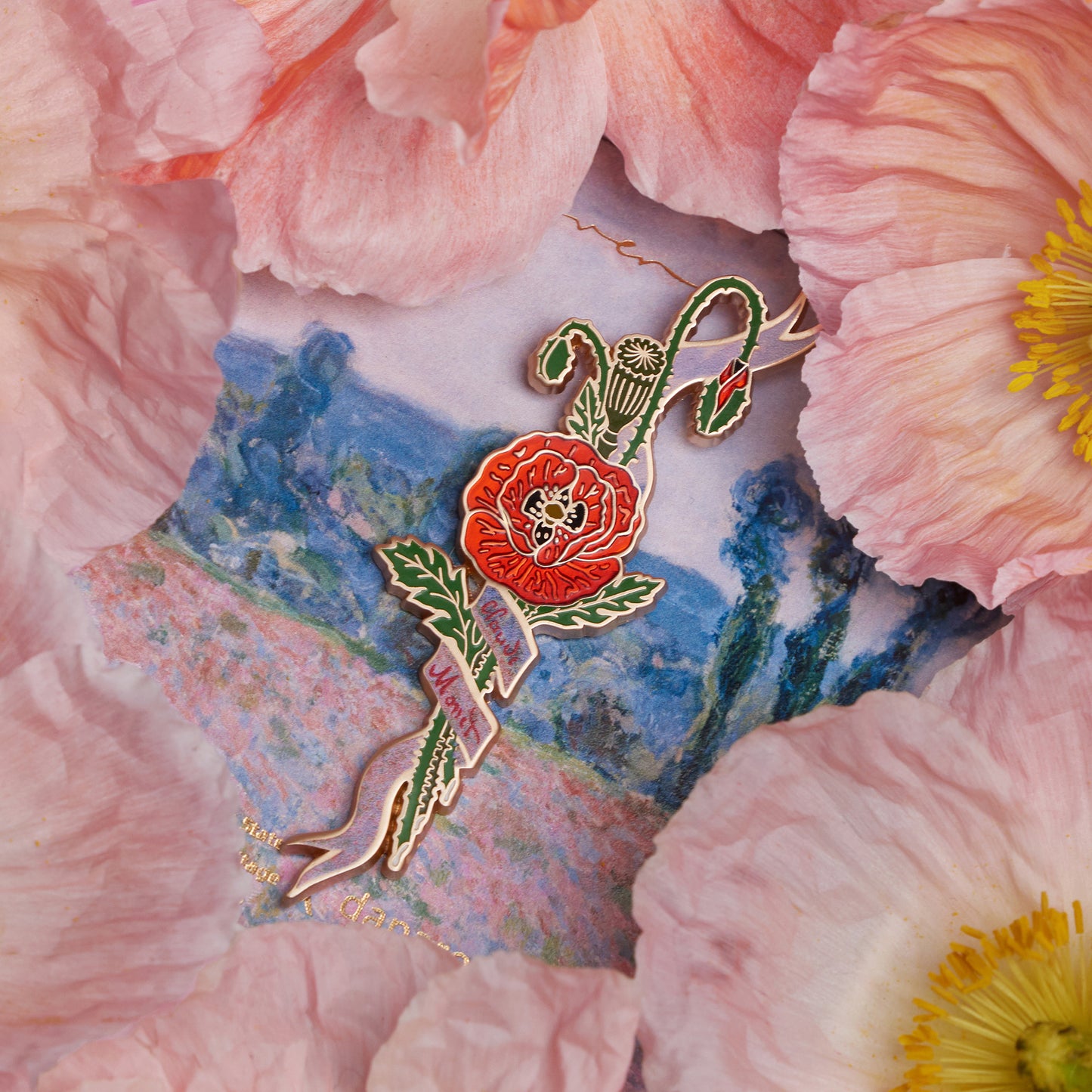 daparo Enamel Pins "Monet's Poppy"