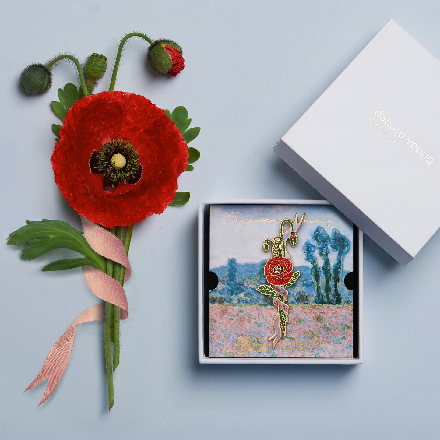 daparo Enamel Pins "Monet's Poppy"