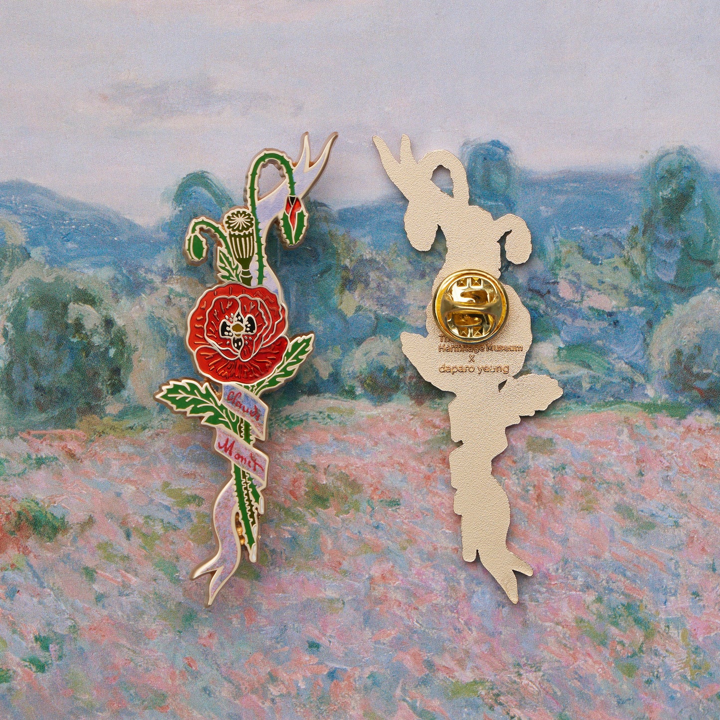 daparo Enamel Pins "Monet's Poppy"