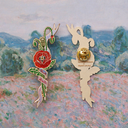 daparo Enamel Pins "Monet's Poppy"