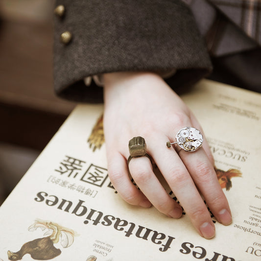 Sylanna's Ore Handcrafted Steampunk Pyrite Ring