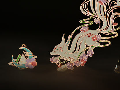 Auspicious Animal Metal Bookmarks (Nine-Tailed Fox)
