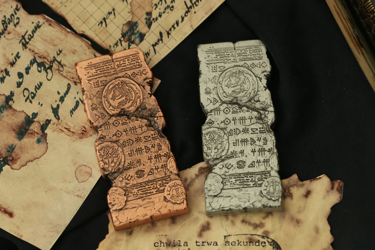 Lord of Mysteries Blasphemy Slate Fridge Magnets & Copper Bullions