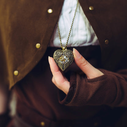 Heart of Steampunk Handcrafted Pendant Necklace