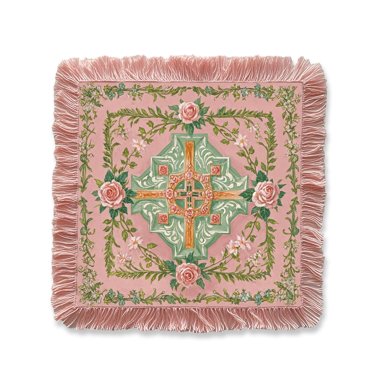 Renaissance Fantasy Tarot Cloth "Rose Cross"