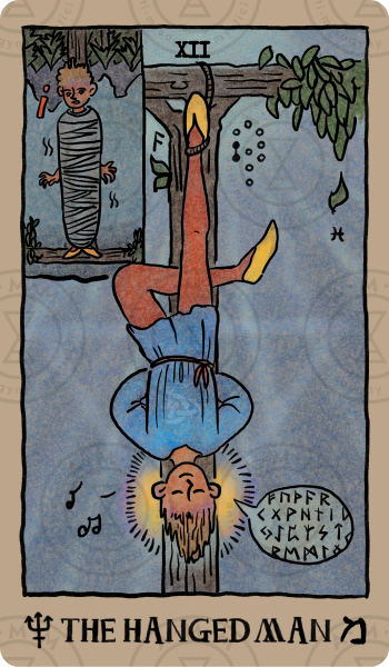 Akashic Eye Tarot – The Hanged Man