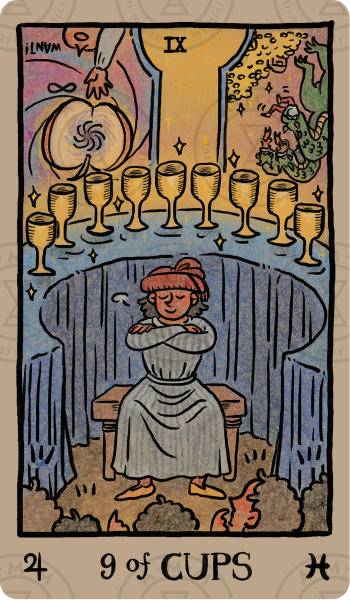 Akashic Eye Tarot – Nine of Cups