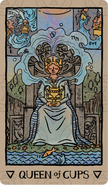 Akashic Eye Tarot – Queen of Cups