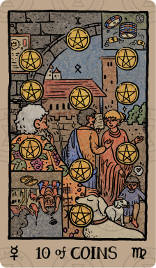 Akashic Eye Tarot – Ten of Coins