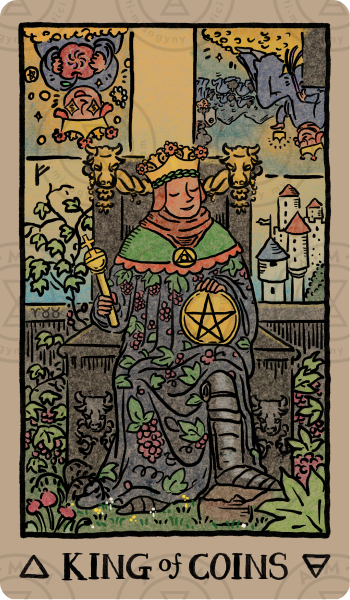 Akashic Eye Tarot – King of Coins