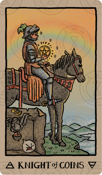 Akashic Eye Tarot – Knight of Coins