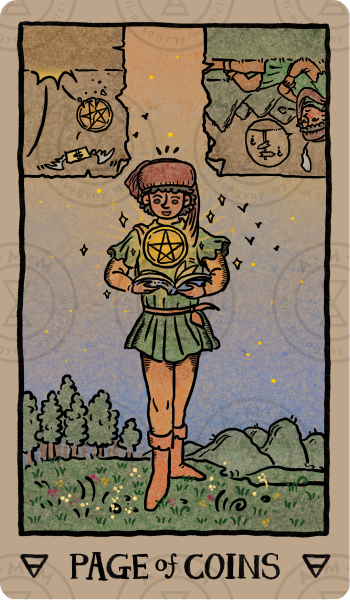 Akashic Eye Tarot – Page of Coins