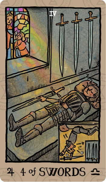 Akashic Eye Tarot – Four of Swords